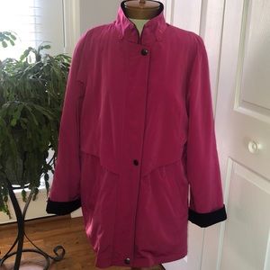 Liz Claiborne Rain Coat with Black Trim